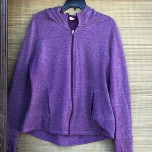 Women’s purple zip up sweater